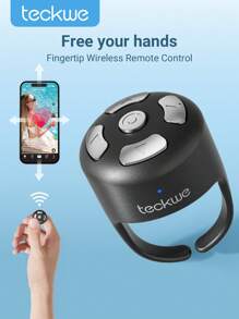 Teckwe New Wireless Scrolling Ring, Wireless Remote Control Page Turner, Photo Clicker Watching Short Videos,Taking Pictures,Listening To Music, Can Meet All Your Needs,Compatible With IOS Android(Black)