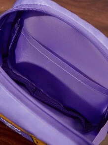 FRIENDS X SHEIN 1 set Bolsa de almacenamiento de fibra de poliéster con estampado de diseño de dibujos animados, se puede usar como bolsa de almacenamiento de artículos femeninos, bolsa de almacenamiento digital, bolsa de almacenamiento de artículos pequeños, amistad, marco de fotos