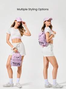 GLOWMODE 10升Take A Bow防水蝴蝶结细节可调节肩带背包健身房工作室度假购物旅行日常休闲装