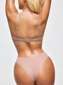 SHEIN Shape Ropa interior de mujer de unicolor, minimalista, con sujetador con aros y recogida