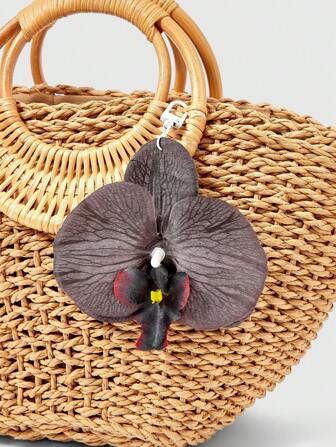Kawaii 1 pezzo Portachiavi charm da spiaggia stile boho con fiori tropicali