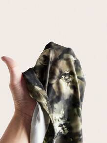 SHEIN Unity Women's Sexy Backless Spaghetti Strap Full Print Fishtail Hem Long Dress, Summer Holiday Resort Style