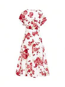 Ellevyn Floral Print V-Neck Short Sleeve Tie Waist A-Line Long Dress For Women Summer Outfits For Women Vacation Outfits Woman Women Romantic Dresses Summer Dresses For Women Summer Clothes Women Summer Dresses Vacation Outfits Women Tea Party Dress Vacation Outfits Women Summer Dresses For Women Summer Dresses For Vacation  Country Outfits Women Sun Dresses For Women Vacay Outfits Women Tea Party Dress