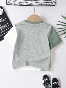 3pcs Young Boys' Casual Simple Comfortable Short Sleeve T-Shirt, Suitable For Spring And Summer