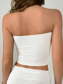 INAWLY 女士夏季休闲度假时尚花卉抹胸 - 水鴨藍 - 查看 2