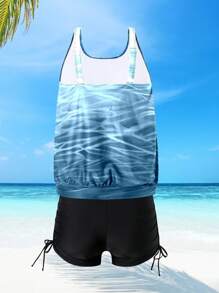 Swim Lushoire New Stylish Women Tankini Set, Beach & Vacation Style, Slimming & Flattering Design For Summer