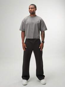 ARC Activewear Oversized T Shirt Performance Top Gym Workout - Light Grey - View 3