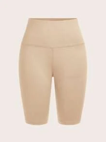 Slaydiva 3pcs Set Women High Waist Solid Color Versatile Cropped Leggings/Cycling Shorts, Suitable For Summer Women's Sportswear - Multicolor - View 3