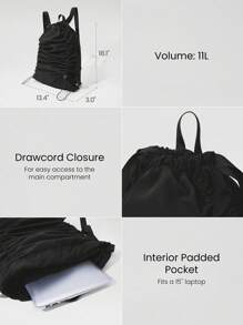 GLOWMODE 11L Glow Everywhere Waterproof Reflective Drawstring Multi Compartment Sport Backpack Gym Studio Beach Pool Holiday Vacation Getaway Daily Casual Wear