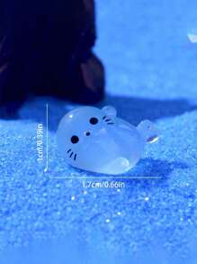 4 piezas/12 piezas/20 piezas Paquete, Cuatro mini ornamentos de luz de noche con forma de foca, nuevas luces de noche en miniatura de animales marinos de resina, focas, pingüinos, leones marinos, peces, adecuados para accesorios DIY en mini jardines y acuarios, ornamentos para pecera de paisaje micro, ornamentos para jardín exterior