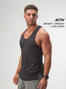 ARC Activewear Tanktop Cutoff Tee Stringer Sports Tank Running Gym Workout Summer