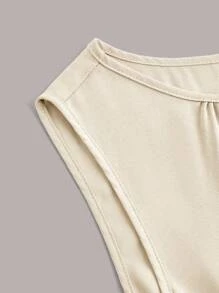 Ellevyn Rochie de damă fără mâneci, culoare uni, cu tiv plisat