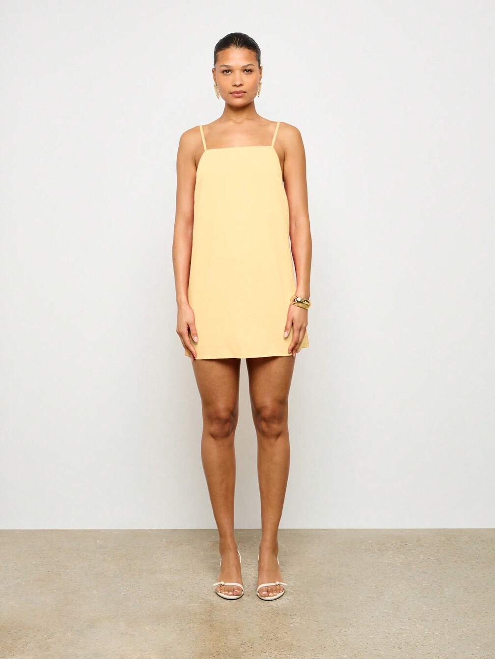 square neck linen shift dress Cut Loose. Square Neck Shift In Hanky Linen. #4200727. (Special Order). | Pink Salt