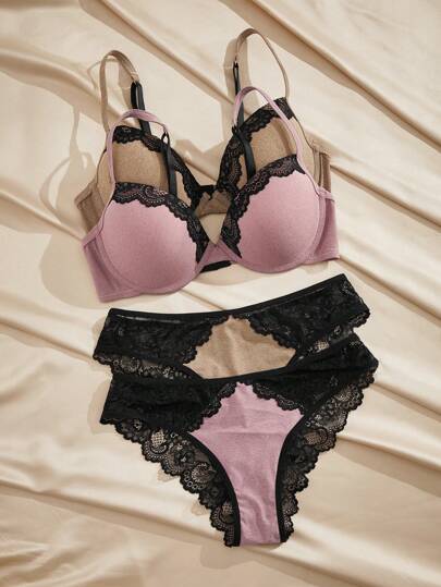 Charlaine able Verleidelijke Kanten BH Slipje Set Everyday Wear