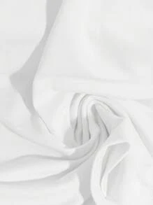 GlowEve Camiseta de mujer de un solo hombro con lazo en color liso - Blanco - Ver 3