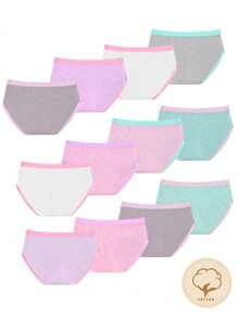 Random 5pcs/Set Girls' Cute Panda & Unicorn Printed Colorful Panties, Toddlers & Little Young Girl Fall Winter