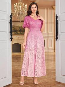 Modelyn Elegant & Romantic Gradient Color Cinched Waist Cinched Waist Fit Women Fashion Young Dress