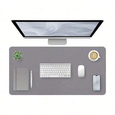 Large Leather Desk Mat Writing Mat PU Leather Desk Mat Wear-Resistant Waterproof High Temperature Leather Desk Mat Computer Keyboard Integrated Desk M