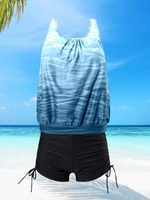 Swim Lushoire New Stylish Women Tankini Set, Beach & Vacation Style, Slimming & Flattering Design For Summer