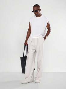 SUMWON Essential Raw Edge Muscle Tank Sleeveless Summer Streetwear Modern Basic Classic Minimalist Design Beach Holiday Crop