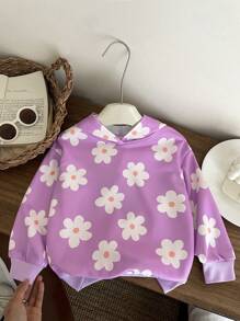 LMoss Kids 年轻女孩碎花宽松圆领针织运动衫 - 彩色 - 查看 3