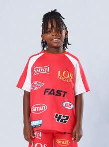 SUMWON Conjunto deportivo de equipo de carreras - shorts de estilo de pista, atuendo de competición, colección de equipo rápido - Rojo - Ver 3