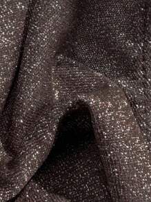 Swim Mod 2pcs/Set Women Halter Glittery Fabric Shell Decor Sexy Bikini Set For Summer Beach Vacation