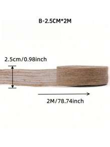 5M X 5cm Natural Jute Burlap Ribbon Roll With Wired Edge - Premium Rustic DIY Craft Ribbon For Gift Wrapping, Wedding Decor, Fall Wreaths, Christmas Crafts, Easter Bows & Seasonal Home Decoration (196 Inch)