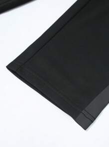 Manfinity Homme 男士夏季字母印花拼色短袖T恤和抽绳腰裤休闲套装男黑色两件套男士两件套休闲装男士黑白装男士慢跑装男士两件套运动服 - 彩色 - 查看 8