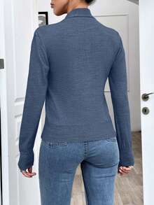 SHEIN Maglione dal taglio regolare, in stile da lavoro, con fiocco dettaglio "regale"