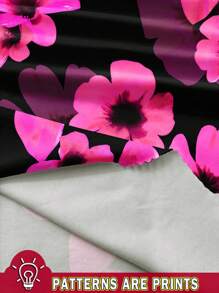 EMERY ROSE Casual Simple Loose V-Neck 3/4 Sleeve Blouse For Women, Summer - Multicolor - View 3