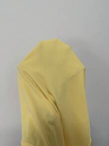 SHEIN Unity 女士休闲百搭纯色背心 - 黃色 - 查看 6