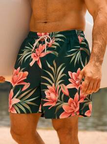 Surfspeed Herren lässige Sommer Shorts mit Kordelzug und weiter Passform für den Strand - Verschiedenfarbig - Übersicht 4