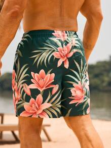Surfspeed Herren lässige Sommer Shorts mit Kordelzug und weiter Passform für den Strand - Verschiedenfarbig - Übersicht 7