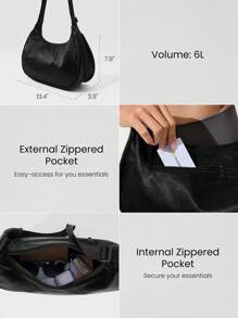 GLOWMODE Shine On 6L 缎面拉链口袋防水内衬单肩斜挎包钱包日常休闲装