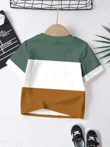 3pcs Young Boys' Casual Simple Comfortable Short Sleeve T-Shirt, Suitable For Spring And Summer