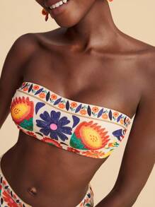 Travachic 女士花卉印花度假沙滩泳装上衣