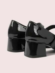 CUCCOO DOLLMOD 2025 Spring/Summer New Fashionable Versatile Strap Mary Jane Shoes, Artistic Floral Design, Vintage Round Toe Platform Heels, Black - Black - View 8
