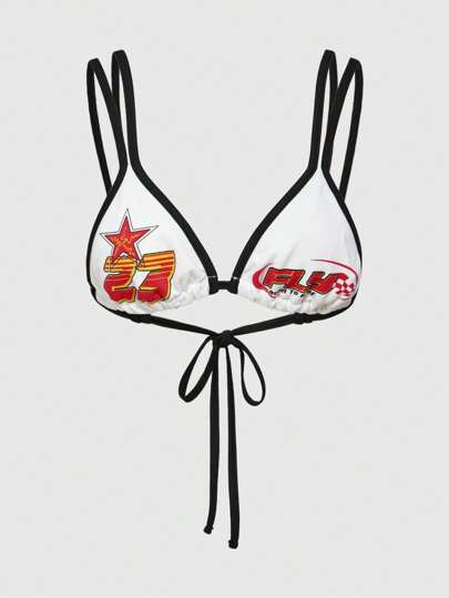 Grunge Punk Bikini sportivo sexy serie Racer, costume da bagno da donna con spalline sottili, adatto per le vacanze