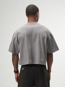 ARC Activewear Oversized T Shirt Performance Top Gym Workout - Light Grey - View 2