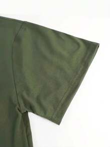 SHEIN Unity Limoncello T恤，意大利阿马尔菲海岸柠檬T恤 - 橄欖綠 - 查看 3