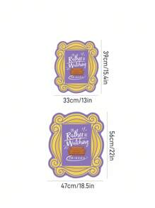 FRIENDS X SHEIN 1pc Cartoon Pattern Printed Non-Slip Pet Mat, Sleeping Mat, Dog Bed, Cat Bed, Equipped With Securing Ropes That Can Be Fixed To Furniture, Available In Various Sizes To Accommodate Pets Of Different Body Types,Machine Washable, Can Be Tumble Dried,Friends,Sofa,Photo Frame - Purple - View 5