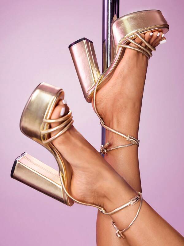 Cuccoo CUCCOO LuxiPop Sandalias de tacón grueso con plataforma impermeable para mujer, decoración de rhinestones de colores, adecuadas para fiestas de moda, sandalias de cuña con suela gruesa, estilo callejero de "chica mala" para citas, fiestas, Halloween, Navidad y Año Nuevo