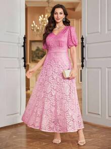 Modelyn Elegant & Romantic Gradient Color Cinched Waist Cinched Waist Fit Women Fashion Young Dress