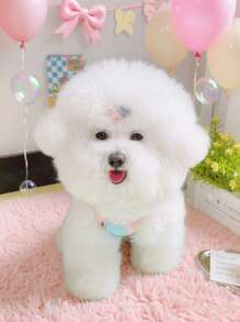1pc New Korean INS Style Pet Vest For Dogs And Cats, Ice Silk Blend, Suitable For Teddy, Poodle, Yorkie, Etc. - Blue - View 7