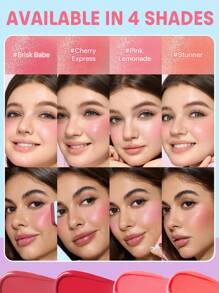 SHEGLAM Glass Glow Blush Stick-Stunner Graduation Birthday Holiday Summer Fall Autumn Y2K Fancy Fashion Women Makeup Cosmetic Party Beach Travel Camping Outdoors School Campus Trip Festivals Decor Gift Present Rose Girl Cosplay Best Color Charm Vibe
