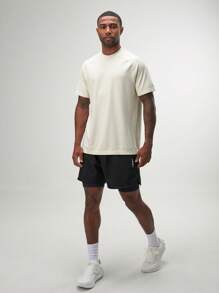 ARC Activewear 无缝超大T恤 高性能健身上衣 - 米色 - 查看 3