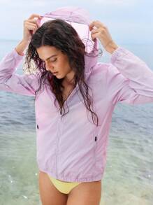 In My Nature Impermeable sólido y simplista para mujer, para uso diario - Rosa - Ver 3