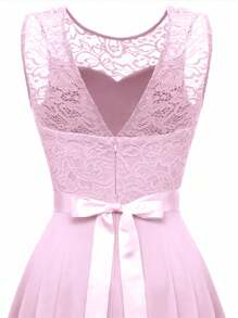 Chiquease Women's Sleeveless Pink Lace Dress, Summer