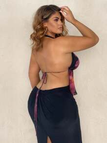 SHEIN BAE Áo thun cổ chữ V sâu gợi cảm in họa tiết da báo, họa tiết hoa 3D, trơn màu cho nữ, áo hai dây in họa tiết ngày lễ, áo hai dây hở lưng phong cách Bohemian mùa hè, áo thun dự tiệc cho nữ, phong cách đường phố cho nữ, lễ hội, áo thun mùa hè, áo bikini, áo thun, áo thun hai dây, áo thun đi chơi, mùa thu, halloween, trở lại trường, trường học, giáng sinh, mùa đông, mùa hè, áo thun dự tiệc cưới cho nữ, áo cỡ lớn, sinh nhật, kỳ nghỉ, trang trọng, trang phục phương Tây - Màu tím - Xem 5